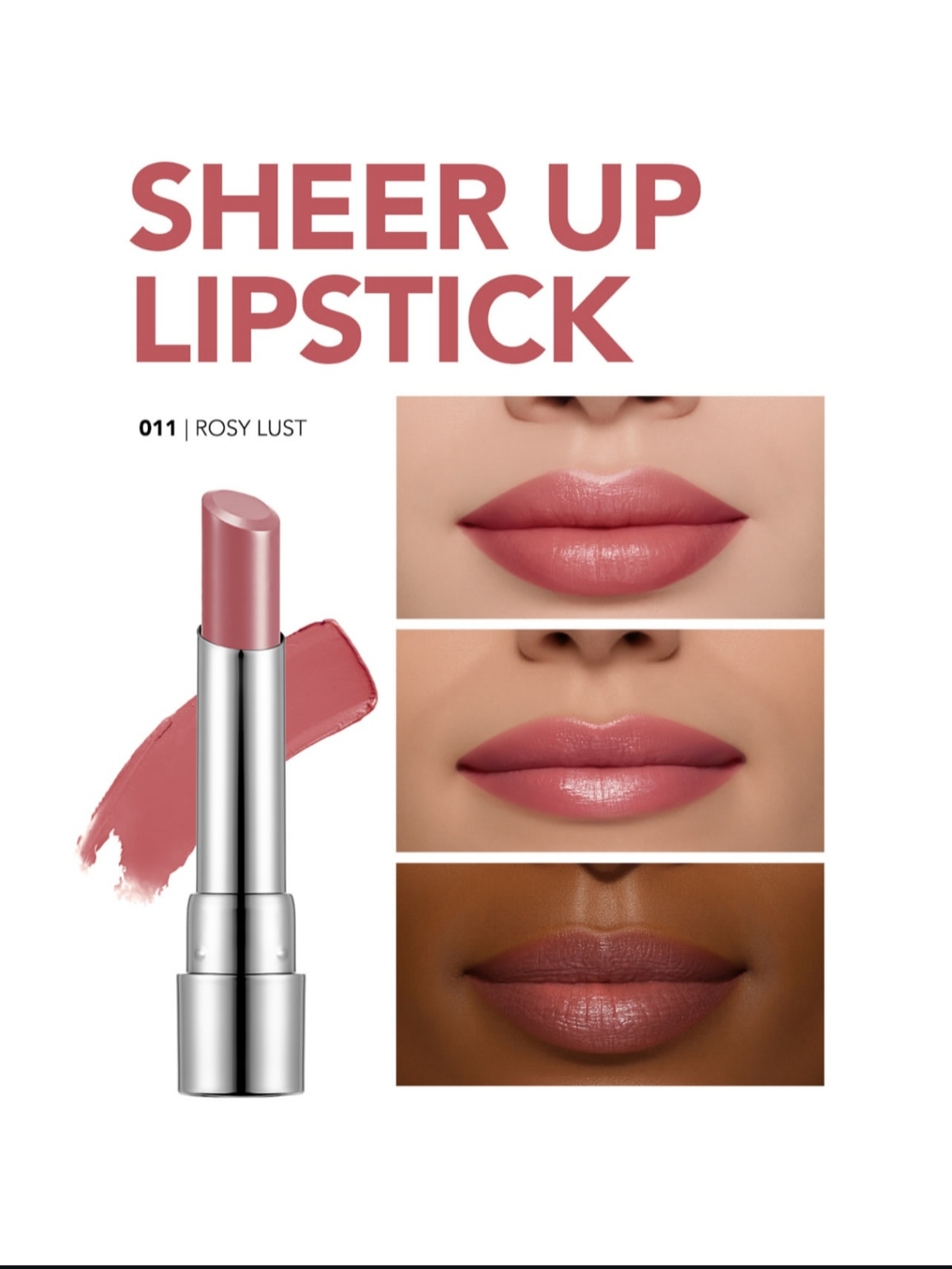 رژ جامد خیس شیر آپ/sheer up lipstick 💄/اورجینال