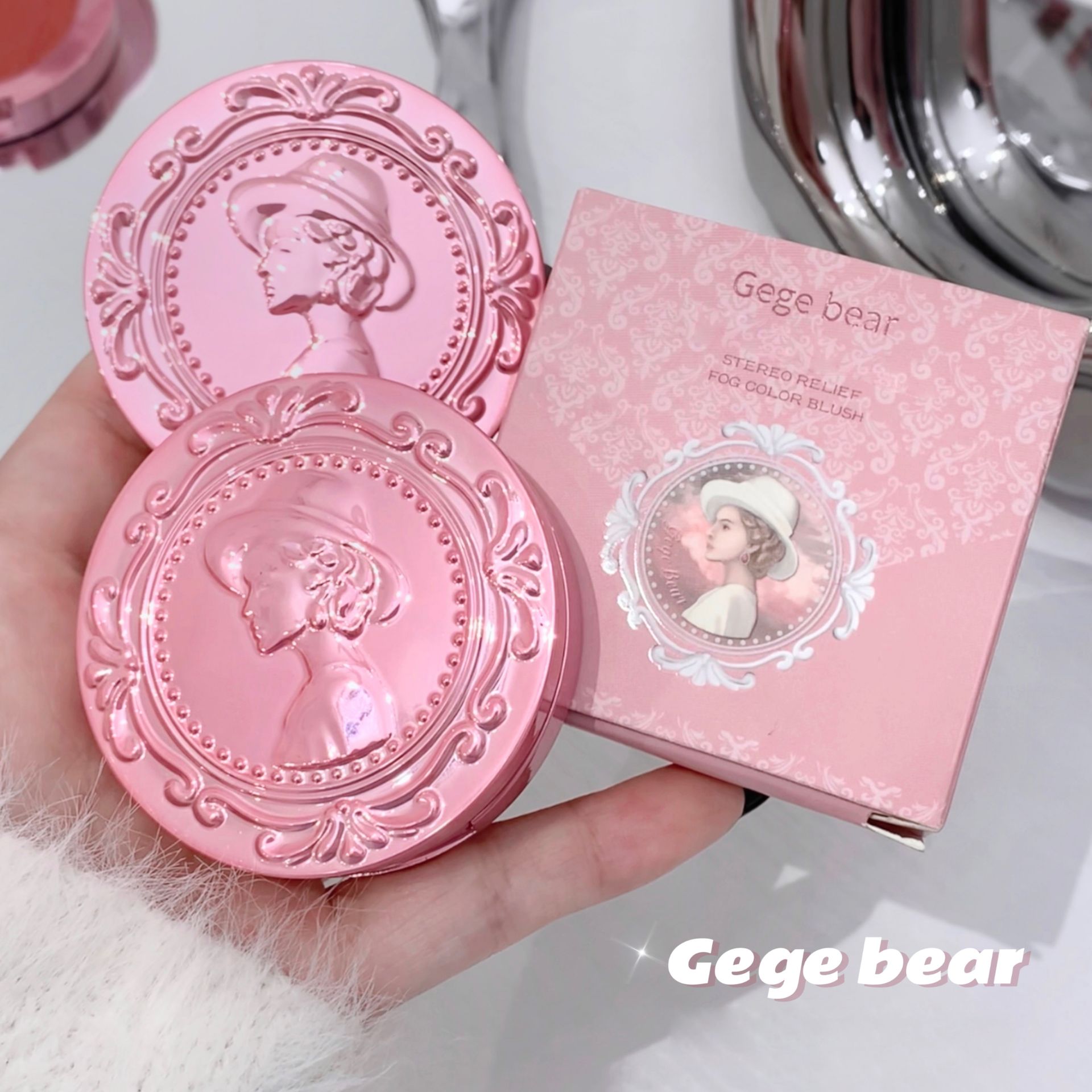 رژگونه پودری سلطنتی gege bear رژگونه پینترستی کره ای